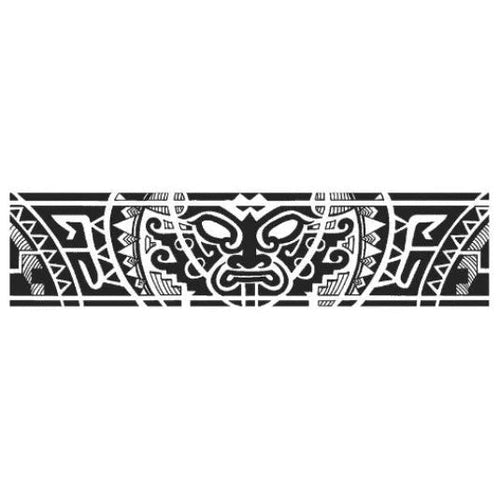 Maori Tribal Mask Armband Tattoo
